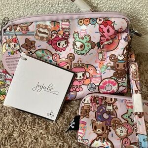 Tokidoki Jujube clutch and makeup bag set